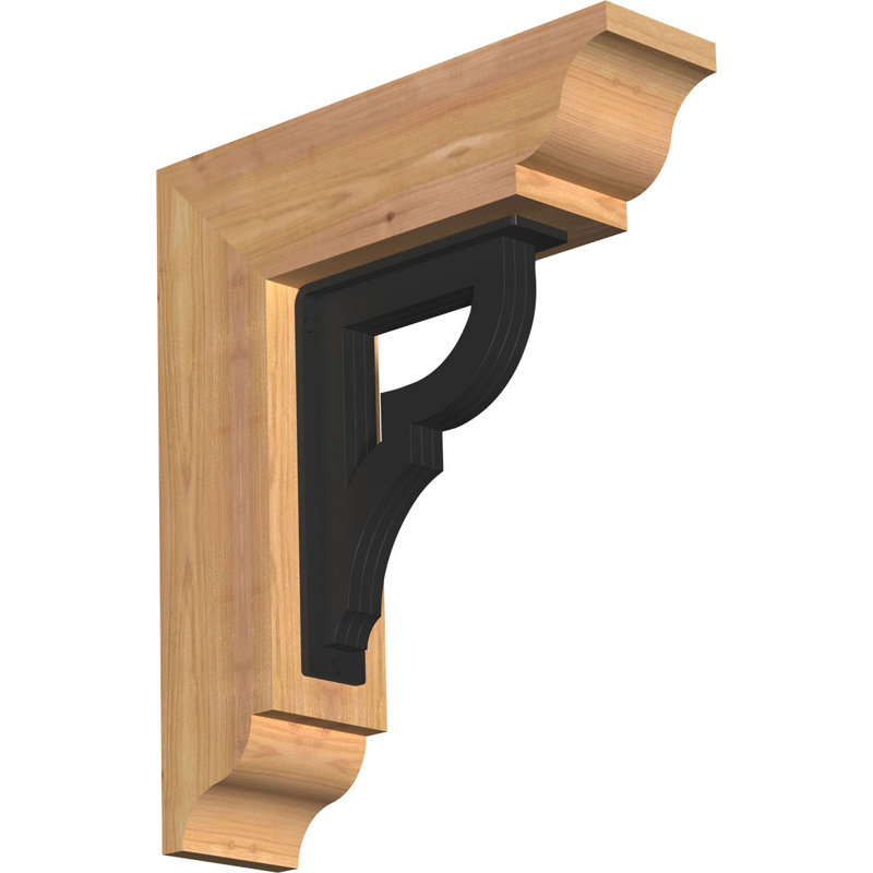 Support de fer triple Bradford, H 18 po x P 15 1/2 po, Cèdre rouge de l'Ouest l 3 1/2 po x T 4 po (lisse