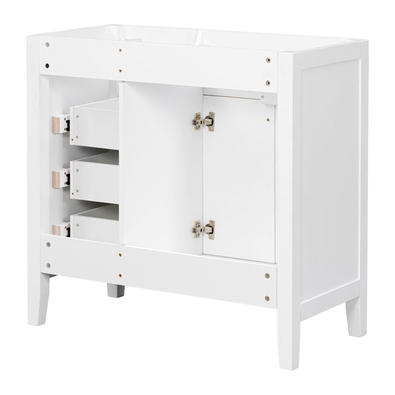 36" Bathroom Cabinet WIth Drawers,Sink not Included, White