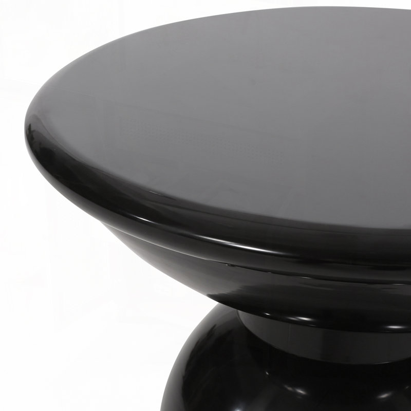 Outdoor Metal End Table, Black