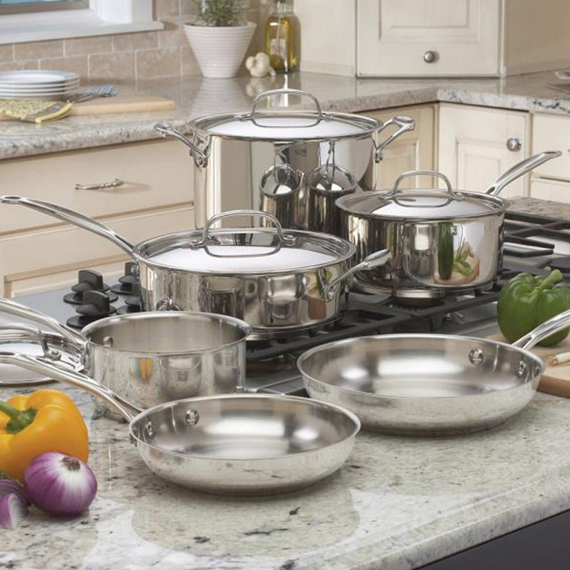 10-Piece Stainless Steel Non-Stick Cookware Set