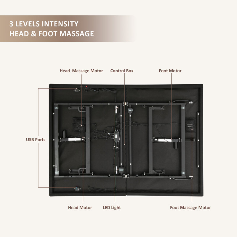 Zero Gravity Adjustable Bed With Wireless Remote Control, California King
