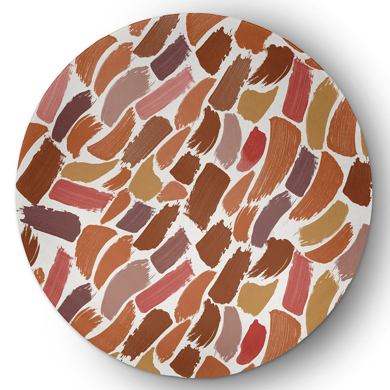 Chenille Abstract Indoor Rug, Round 5'