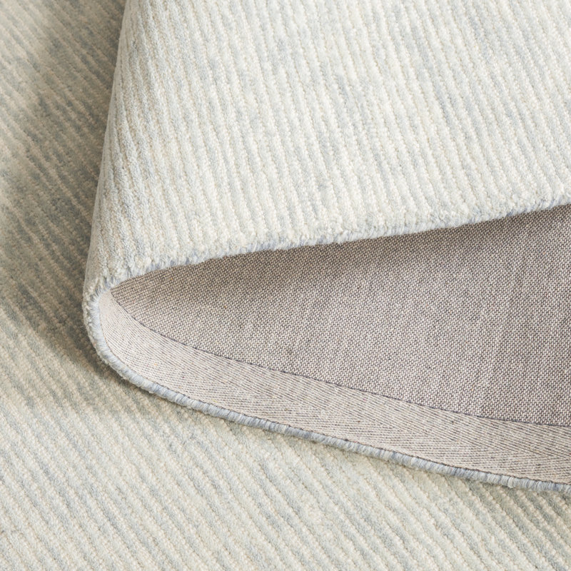 Tapis ivoire en coton touffeté à la main Smauel, Rectangle 5 pi x 8 pi