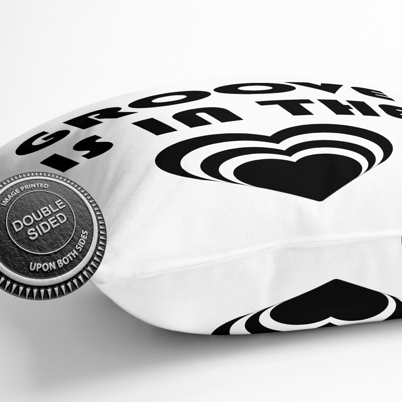 Groove Is In The Heart Square Throw Cushion, 55cm H x 55cm W x 20cm D