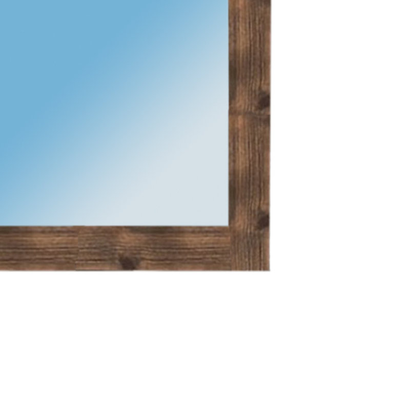 Miroir de commode rustique Rudden, Brun