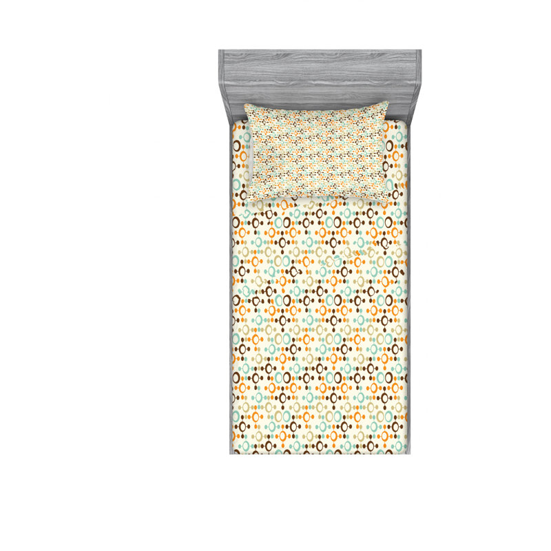Ensemble de draps Funky Molecule Likes, Ensemble de draps pour lit simple TG avec drap-hou