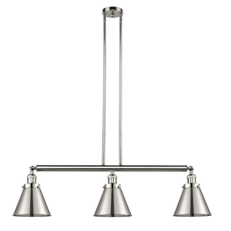 Leija 3 - Light Kitchen Island Pendant, LED, Polished Nickel, Polished Nickel