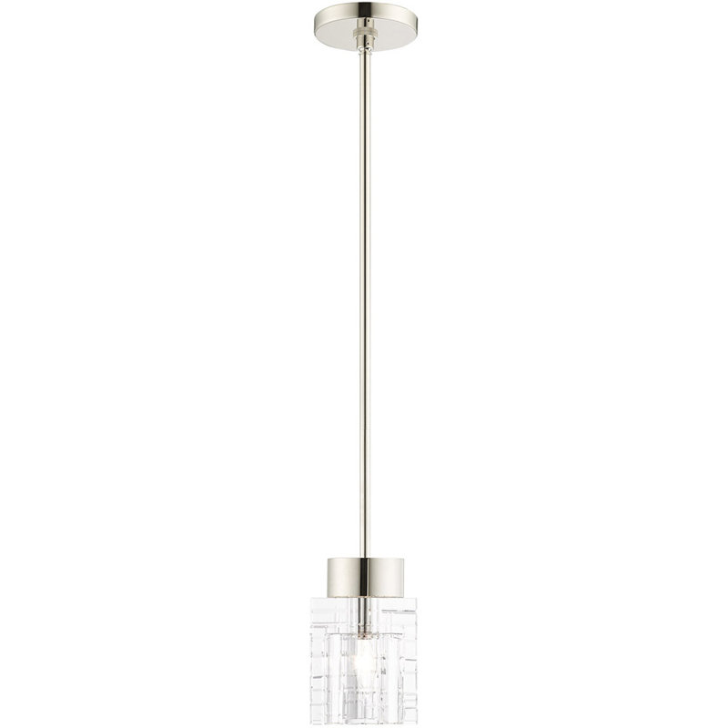 Luminaire suspendu carré / rectangulaire à 1 lumière à 1 lumière