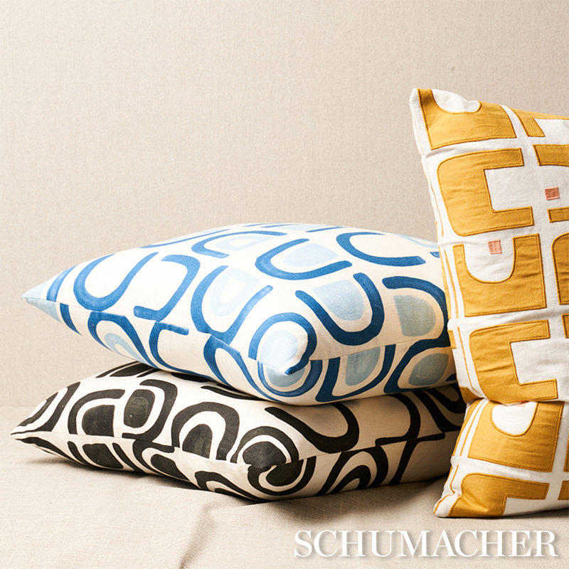 Schumacher x Hadiya Williams Threshold Pillow, Lapis