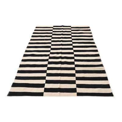 Tapis noir et blanc Noor