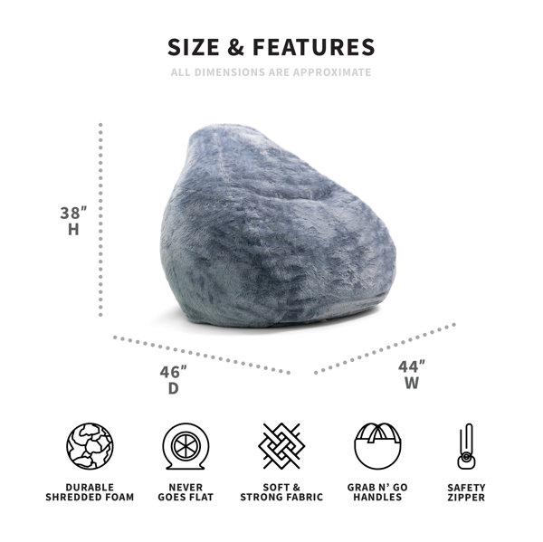 Comfort Research Big Joe Large Teardrop Foam Filled Bean Bag Chair