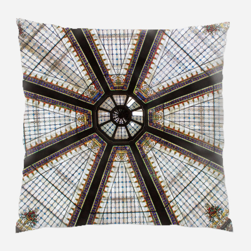 Geometric Microsuede Reversible Throw Pillow