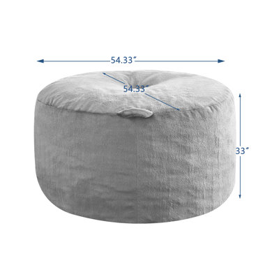 Cookie 54.3’’ Sample Round Bean Bag Sofa by Latitude Run