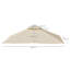 Outsunny Beige Polyester Roof for Gazebo