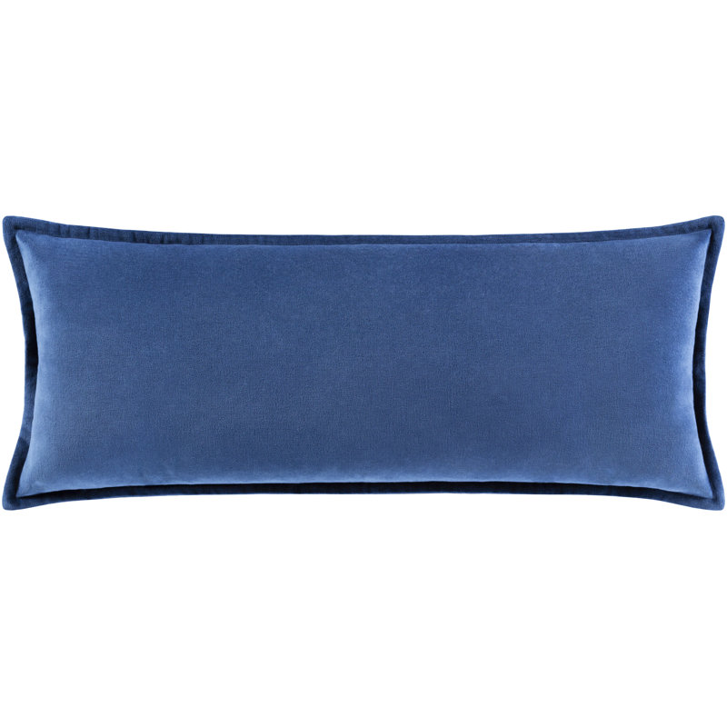 Norwin Cotton Throw Pillow, Pillow Cover Only - No Insert, Denim, 12"H x 30"W