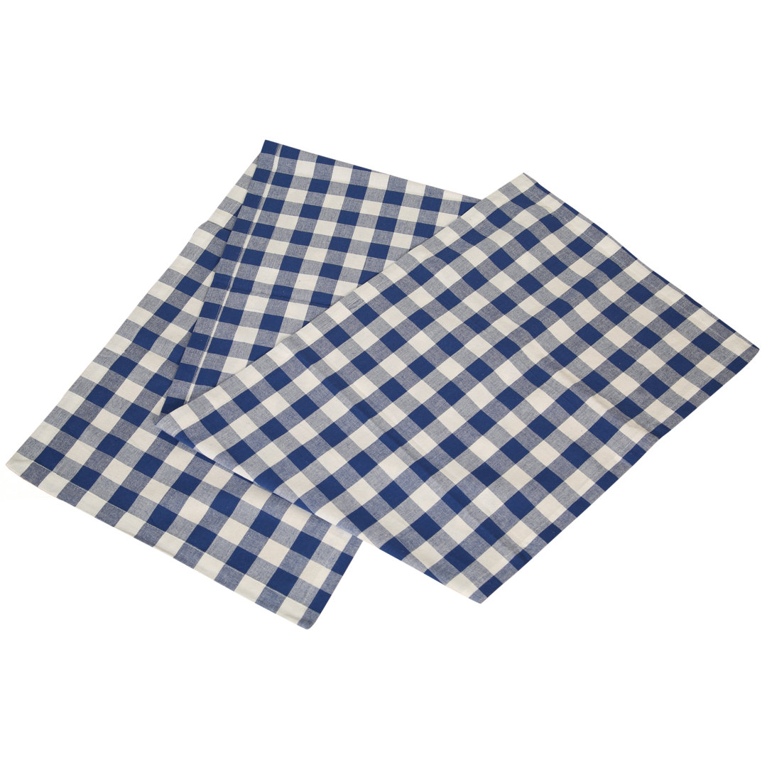 Alicio Gingham 100% Cotton Table Runner Ebern Designs 