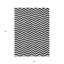 Tapis intérieur lavable à chevron noir 3 pi x 5 pi
