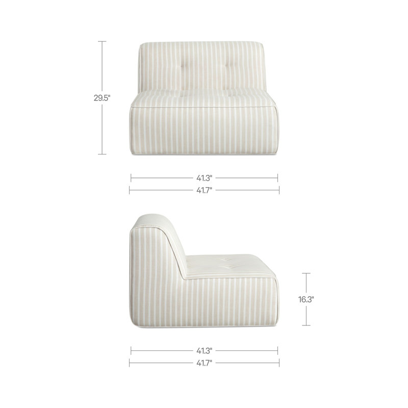 Sunseeker Outdoor Lounge Chair, Brown Stripe, Acrylic