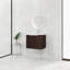 Armoire de salle de bain avec lavabo en résine, portes à fermeture douce, conception à fixation flottante, pour petite salle de bain