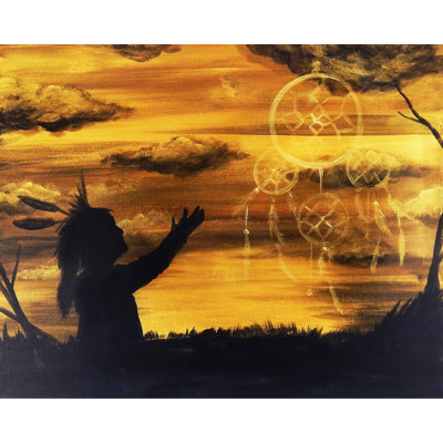«Native American Chief Praying» par Damon Crook, reproduction sur papier