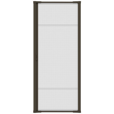 LARSON Brisa 36 in. Aluminum 0 -Lite Single Added Screen Door