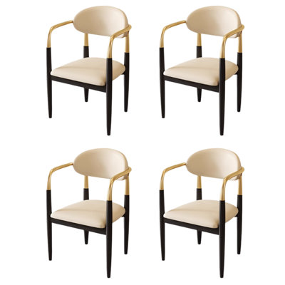 Chaises de salle à manger en éponge exquises et durables avec accoudoirs