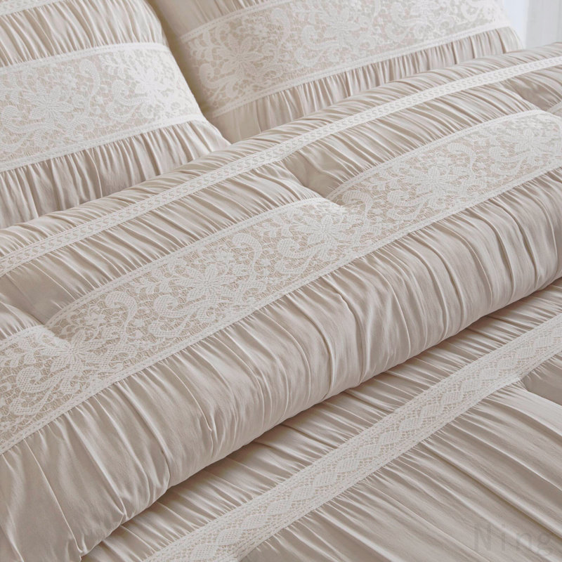7- Piece Queen Jacquard Comforter Set, Queen Comforter + 7 Additional Pieces