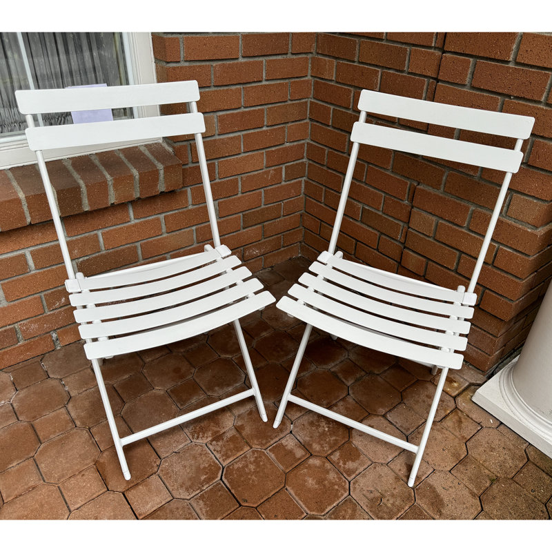 Chaise d'appoint de patio Deniya, Blanc