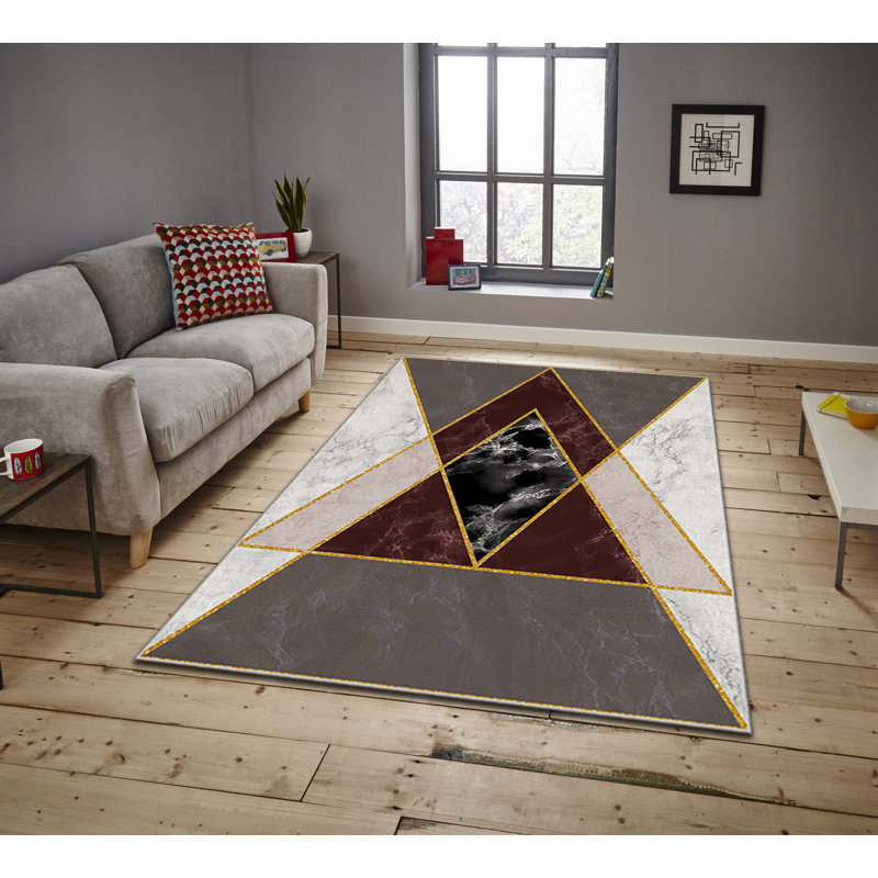 Tapis luxueux antidérapant, 100% polyester, 4,0 x 5,9 pieds, 740 g / m² | Velours avec impression numérique | Éponge stratifiée facile à nettoyer sous la machine, lavable à la machine | Parfait pour le salon, la chambre à coucher et la décoration intérieure