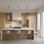 Luminaire suspendu de cuisine 1 lumière avec abat-jour transparent Crofton