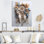«Beige et bleu» Dreamcatcher Serenity - reproduction d'art sur toile