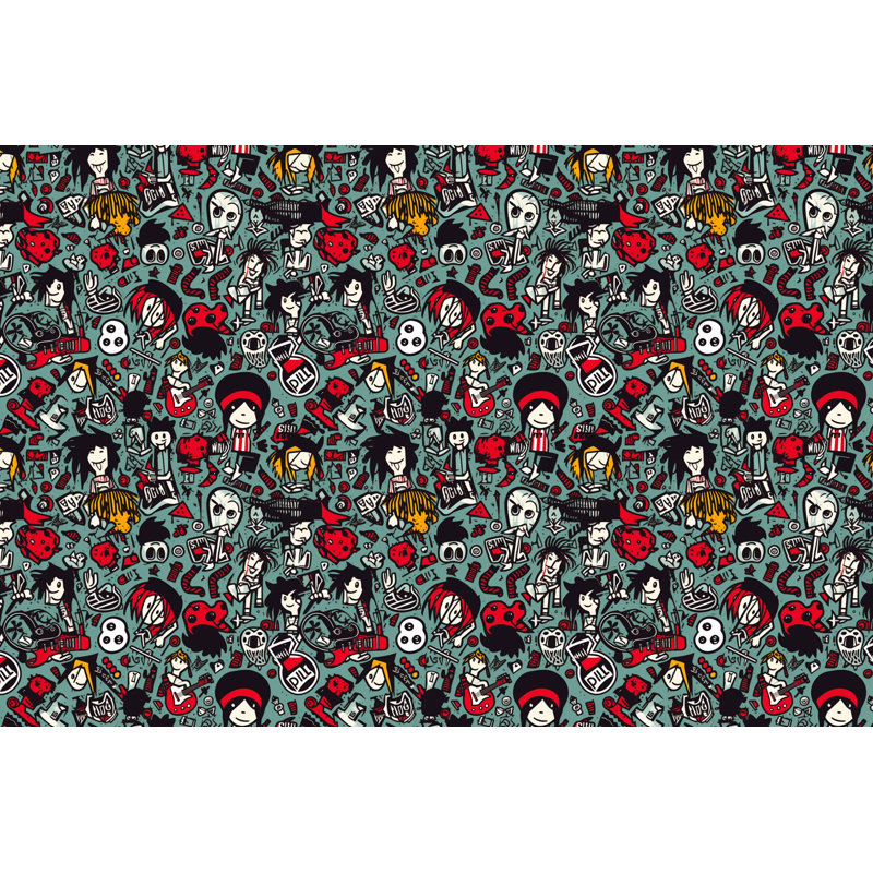 Emo Styles Black Comforter, Twin Comforter