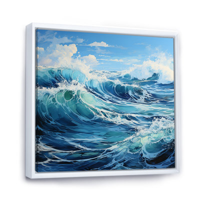 " Ocean Sapphire Infinity I " Mixed Media and Color Photography Print