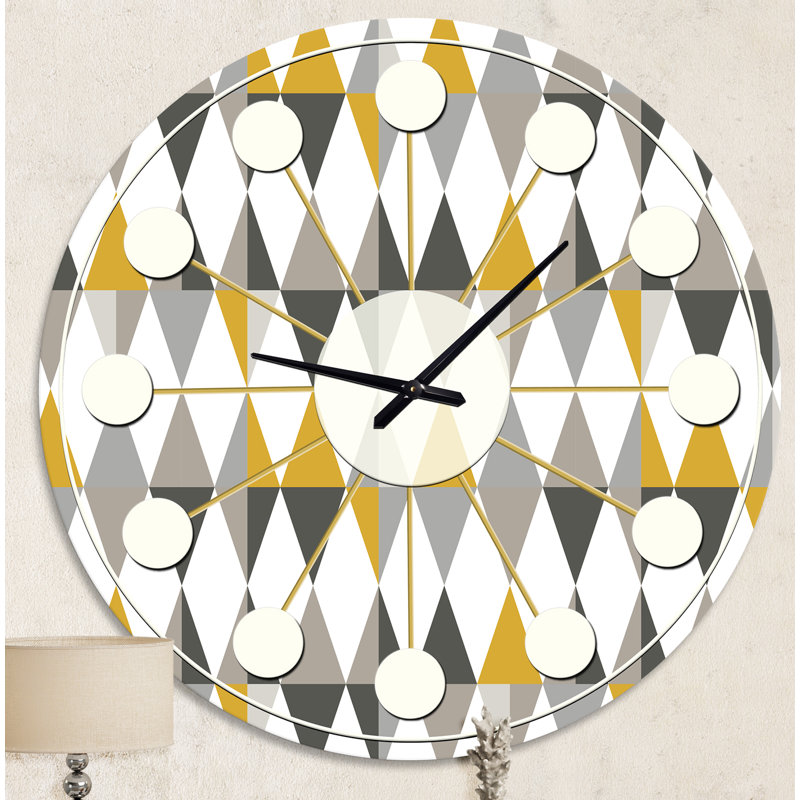 Horloge murale Diamond Mid-Century, Moyenne