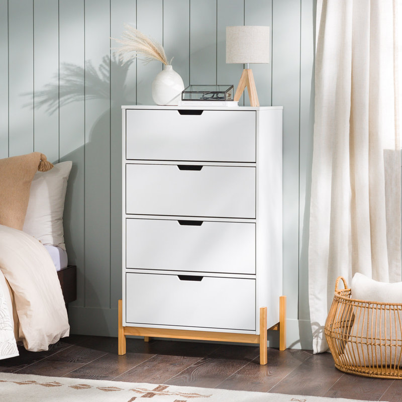 4-Drawer 45" Tall Chest with Cutout Handles