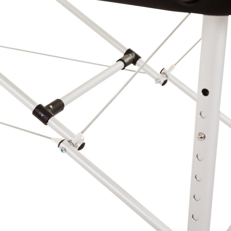 213cm Adjustable Folding Table, Black/Wite