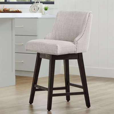 Shurma Swivel Upholstered Counter Stool