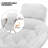 Upholstered Round Saucer Chairs with Headrest, Folding Cozy Lounge Lazy Chairs Papasan Moon Chairs-1429059395