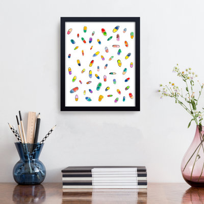 Pop Art & Retro Happy Pills by Chauncey Jacks - Framed Artwork