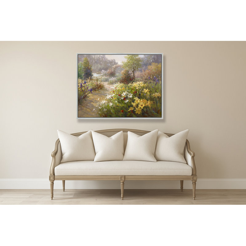 Golden Hour Garden Path Print, Silver, 32" H x 42" W