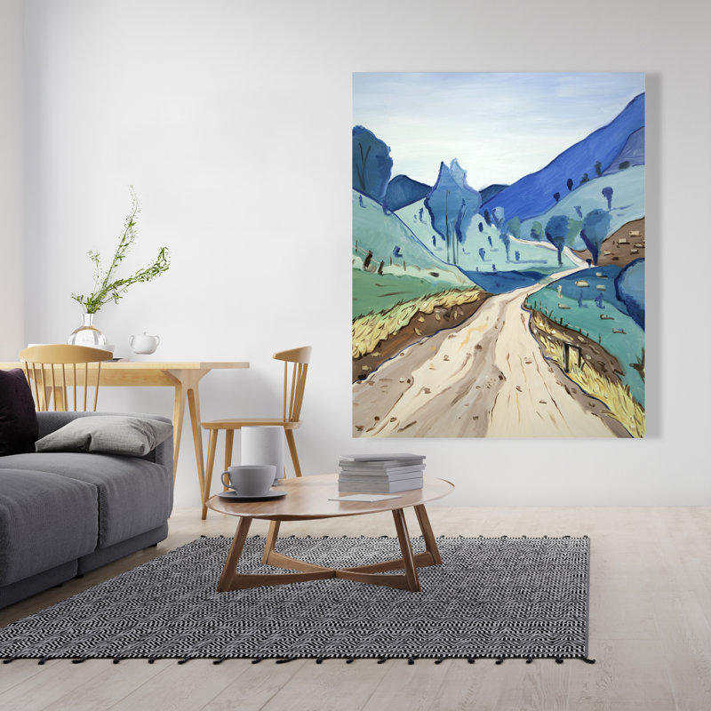 Sentier toscan - Toile brune pour décoration intérieure, H 60 po x l 48 po