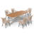 Outdoor 6-person Dining Set With Cushions-234522198-234522197