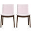 Ensemble de chaises de salle à manger de style transitionnel classique 2 pièces avec finition espresso, cadre en bois et revêtement brun confortable pour un repas élégant