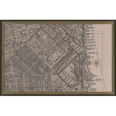San Francisco Vintage Grid Map F Framed Print