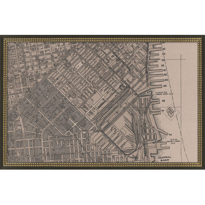 San Francisco Vintage Grid Map F Print