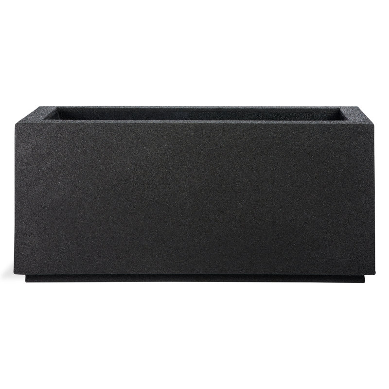 Argentine Trough Planter, Black Granite