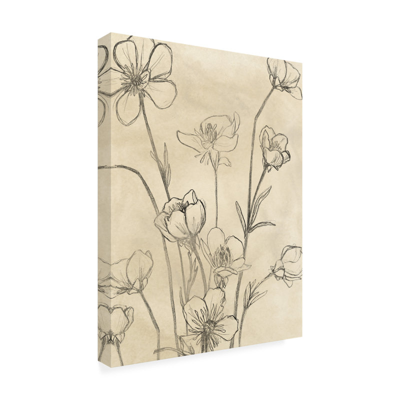 «June Erica Vess», «Wildflowers II», art sur toile, H 19 po x l 14 po