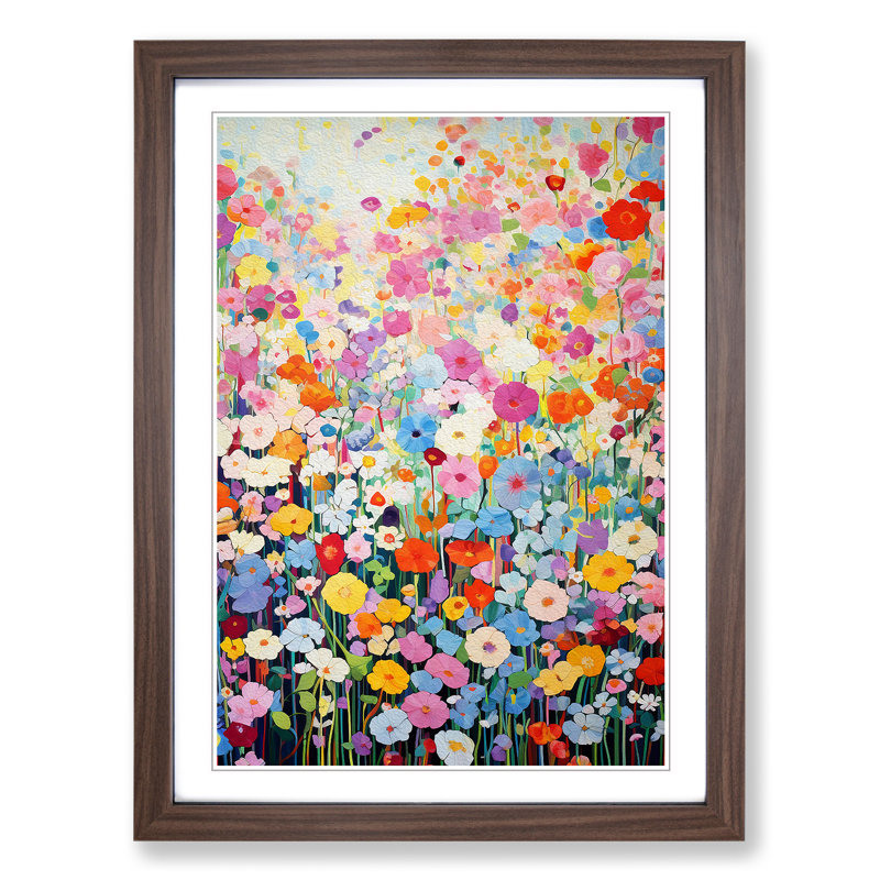 Single Picture Frame Print on Wood, 34cm H x 25cm W, Walnut Framed
