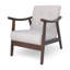 Chaise de style Mid-Century moderne avec revêtement beige et structure d'appoint brun-123746720