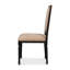 Chaise d'appoint en tissu noire / brune